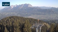 Archiv Foto Webcam St. Johann/Tirol: Blick von der Bergstation Harschbichl 06:00