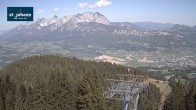 Archiv Foto Webcam St. Johann/Tirol: Blick von der Bergstation Harschbichl 09:00