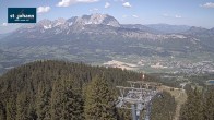 Archiv Foto Webcam St. Johann/Tirol: Blick von der Bergstation Harschbichl 11:00
