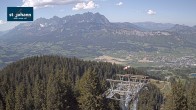 Archiv Foto Webcam St. Johann/Tirol: Blick von der Bergstation Harschbichl 13:00