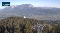 Archiv Foto Webcam St. Johann/Tirol: Blick von der Bergstation Harschbichl 06:00