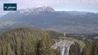 Archiv Foto Webcam St. Johann/Tirol: Blick von der Bergstation Harschbichl 07:00