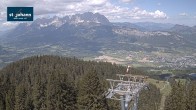 Archiv Foto Webcam St. Johann/Tirol: Blick von der Bergstation Harschbichl 11:00