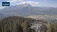 Archiv Foto Webcam St. Johann/Tirol: Blick von der Bergstation Harschbichl 13:00