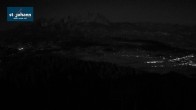 Archiv Foto Webcam St. Johann/Tirol: Blick von der Bergstation Harschbichl 23:00