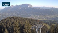 Archiv Foto Webcam St. Johann/Tirol: Blick von der Bergstation Harschbichl 05:00