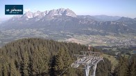Archiv Foto Webcam St. Johann/Tirol: Blick von der Bergstation Harschbichl 07:00