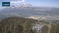 Archiv Foto Webcam St. Johann/Tirol: Blick von der Bergstation Harschbichl 11:00