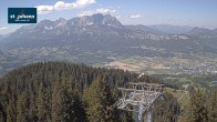 Archiv Foto Webcam St. Johann/Tirol: Blick von der Bergstation Harschbichl 13:00