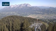 Archiv Foto Webcam St. Johann/Tirol: Blick von der Bergstation Harschbichl 07:00