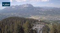 Archiv Foto Webcam St. Johann/Tirol: Blick von der Bergstation Harschbichl 13:00
