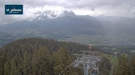 Archiv Foto Webcam St. Johann/Tirol: Blick von der Bergstation Harschbichl 11:00