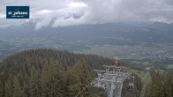 Archiv Foto Webcam St. Johann/Tirol: Blick von der Bergstation Harschbichl 13:00