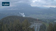 Archiv Foto Webcam St. Johann/Tirol: Blick von der Bergstation Harschbichl 19:00