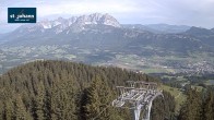 Archiv Foto Webcam St. Johann/Tirol: Blick von der Bergstation Harschbichl 07:00
