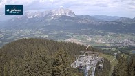 Archiv Foto Webcam St. Johann/Tirol: Blick von der Bergstation Harschbichl 09:00