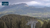 Archiv Foto Webcam St. Johann/Tirol: Blick von der Bergstation Harschbichl 05:00