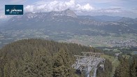 Archiv Foto Webcam St. Johann/Tirol: Blick von der Bergstation Harschbichl 09:00
