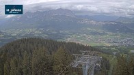 Archiv Foto Webcam St. Johann/Tirol: Blick von der Bergstation Harschbichl 11:00