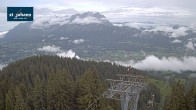 Archiv Foto Webcam St. Johann/Tirol: Blick von der Bergstation Harschbichl 07:00
