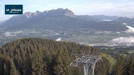 Archiv Foto Webcam St. Johann/Tirol: Blick von der Bergstation Harschbichl 05:00