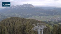 Archiv Foto Webcam St. Johann/Tirol: Blick von der Bergstation Harschbichl 05:00