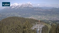 Archiv Foto Webcam St. Johann/Tirol: Blick von der Bergstation Harschbichl 09:00