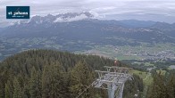 Archiv Foto Webcam St. Johann/Tirol: Blick von der Bergstation Harschbichl 11:00