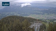 Archiv Foto Webcam St. Johann/Tirol: Blick von der Bergstation Harschbichl 13:00