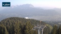 Archiv Foto Webcam St. Johann/Tirol: Blick von der Bergstation Harschbichl 05:00