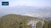 Archiv Foto Webcam St. Johann/Tirol: Blick von der Bergstation Harschbichl 09:00