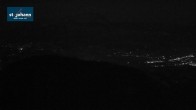 Archiv Foto Webcam St. Johann/Tirol: Blick von der Bergstation Harschbichl 01:00