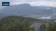 Archiv Foto Webcam St. Johann/Tirol: Blick von der Bergstation Harschbichl 19:00