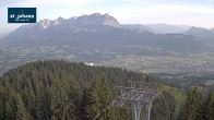 Archiv Foto Webcam St. Johann/Tirol: Blick von der Bergstation Harschbichl 05:00