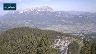 Archiv Foto Webcam St. Johann/Tirol: Blick von der Bergstation Harschbichl 09:00