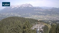 Archiv Foto Webcam St. Johann/Tirol: Blick von der Bergstation Harschbichl 09:00