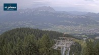Archiv Foto Webcam St. Johann/Tirol: Blick von der Bergstation Harschbichl 13:00