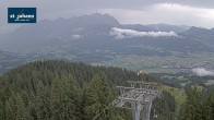 Archiv Foto Webcam St. Johann/Tirol: Blick von der Bergstation Harschbichl 15:00