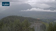 Archiv Foto Webcam St. Johann/Tirol: Blick von der Bergstation Harschbichl 17:00