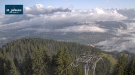 Archiv Foto Webcam St. Johann/Tirol: Blick von der Bergstation Harschbichl 00:00