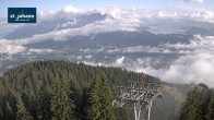 Archiv Foto Webcam St. Johann/Tirol: Blick von der Bergstation Harschbichl 01:00