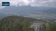 Archiv Foto Webcam St. Johann/Tirol: Blick von der Bergstation Harschbichl 13:00