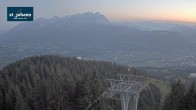 Archiv Foto Webcam St. Johann/Tirol: Blick von der Bergstation Harschbichl 03:00