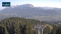 Archiv Foto Webcam St. Johann/Tirol: Blick von der Bergstation Harschbichl 05:00