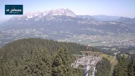 Archiv Foto Webcam St. Johann/Tirol: Blick von der Bergstation Harschbichl 09:00