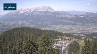 Archiv Foto Webcam St. Johann/Tirol: Blick von der Bergstation Harschbichl 11:00