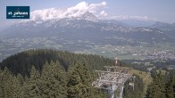 Archiv Foto Webcam St. Johann/Tirol: Blick von der Bergstation Harschbichl 09:00