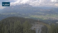 Archiv Foto Webcam St. Johann/Tirol: Blick von der Bergstation Harschbichl 13:00