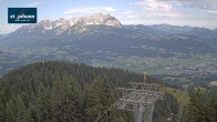 Archiv Foto Webcam St. Johann/Tirol: Blick von der Bergstation Harschbichl 09:00