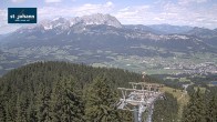 Archiv Foto Webcam St. Johann/Tirol: Blick von der Bergstation Harschbichl 11:00